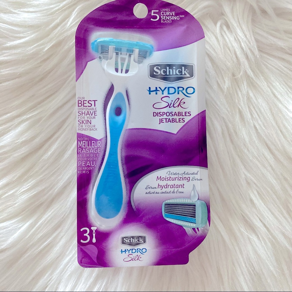 NEW Schick Hydro Silk Disposable Jetables Shaving Razors (pack of 3)